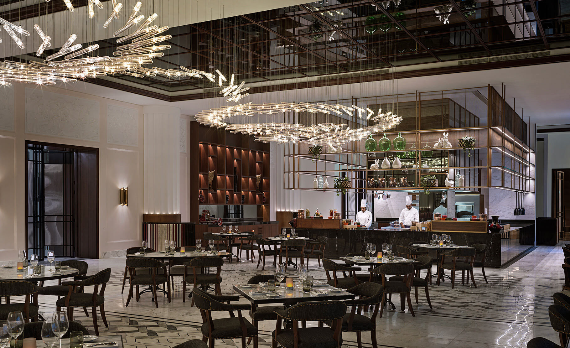 Chaine Diner Amical at Brasserie Boulud, the Sofitel Hotel, Obelisk Tower, Wafi City, Dubai