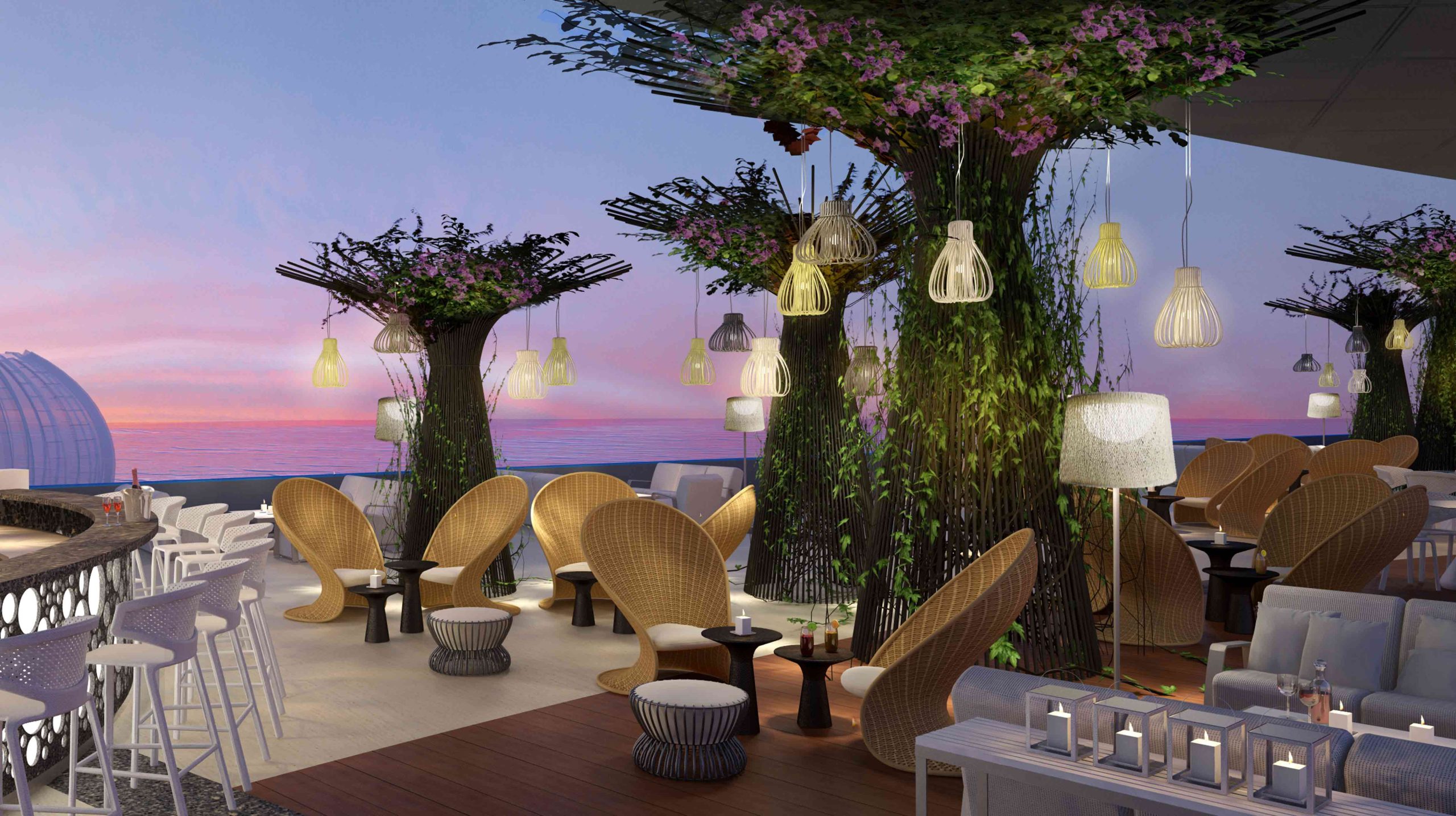 Diner Amical at the Pearl Lounge Terrace, Grand Hyatt Abu Dhabi